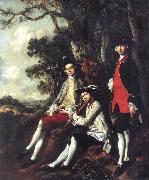 Thomas Gainsborough Peter Darnell Muilman Charles Crokatt and William Keable in a Landscape oil on canvas